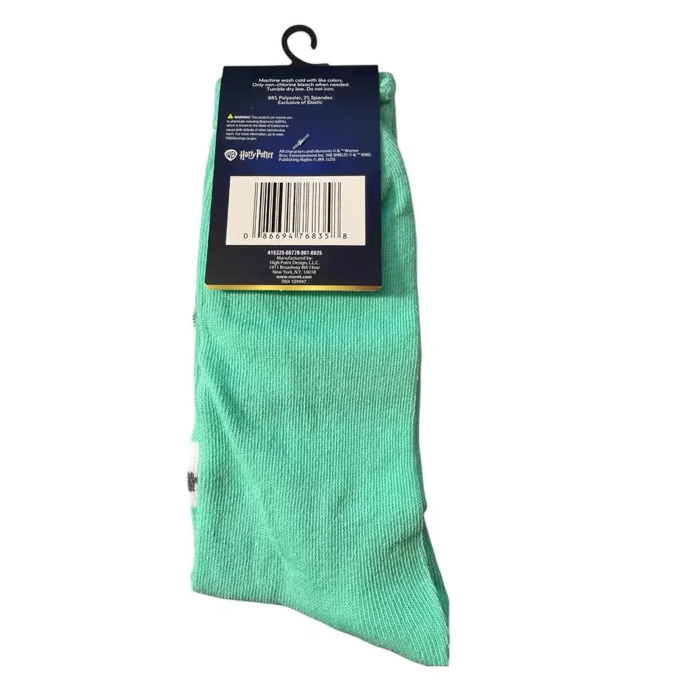 Harry Potter Flying On A Broom Crew Socks Size 6.5-12
